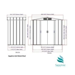 6' X 4' Sapphire Apex Green Metal Shed (2.02m X 1.22m) -Halls || Lifetime || Keter Sales sapphire64gn sapphire 6x4 green dimensions