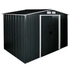 8' X 6' Sapphire Apex Anthracite Metal Shed (2.62m X 1.82m)