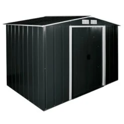 8' X 8' Sapphire Apex Anthracite Metal Shed (2.62m X 2.42m)