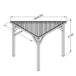 Forest Slatted Wooden Corner Pergola 9'7 X 4'9 (2.9m X 1.5m) -Halls || Lifetime || Keter Sales scp90 drawing