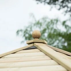 11'x11' (3.5x3.5m) Square Wooden Garden Gazebo With Traditional Timber Roof -Halls || Lifetime || Keter Sales sgg35mttin 3.5m square gazebo timber roof3