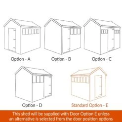 18' X 10' Traditional Heavy Duty Shiplap Apex Wooden Garden Shed (5.5m X 3.05m) -Halls || Lifetime || Keter Sales shedlands door position tra1612aph1810aph1812aph188aph2012aph208aph 2