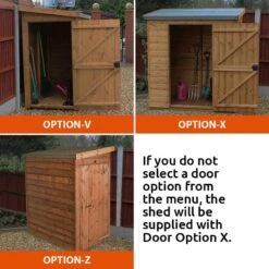 7' X 3' Traditional Shiplap Pent Wooden Garden Tool Storage Shed (2.14m X 0.91m) 12 7' X 3' Traditional Shiplap Pent Wooden Garden Tool Storage Shed (2.14m X 0.91m) -Halls || Lifetime || Keter Sales shedlands tool store door positions new min 4 1