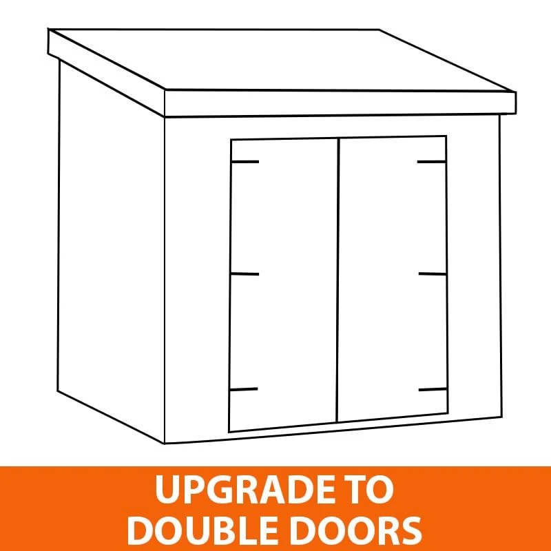 7' X 3' Traditional Shiplap Pent Wooden Garden Tool Storage Shed (2.14m X 0.91m) 5 7' X 3' Traditional Shiplap Pent Wooden Garden Tool Storage Shed (2.14m X 0.91m) - Image 5