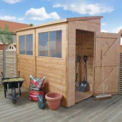 8'3 X 4' Mercia Shiplap Pent Wooden Garden Shed (2.51m X 1.21m) -Halls || Lifetime || Keter Sales si 001 004 0028bun 2 min