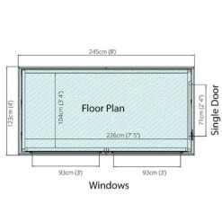 8'3 X 4' Mercia Shiplap Pent Wooden Garden Shed (2.51m X 1.21m) -Halls || Lifetime || Keter Sales si 001 004 0028bun 4 min