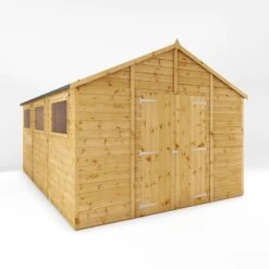 15' X 10' Mercia Shiplap Apex Workshop (4.5m X 3.2m) -Halls || Lifetime || Keter Sales si 001 004 0098 15x10 workshop render3 min