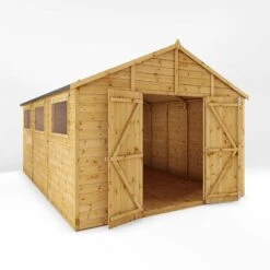 15' X 10' Mercia Shiplap Apex Workshop (4.5m X 3.2m) -Halls || Lifetime || Keter Sales si 001 004 0098 15x10 workshop render4 min