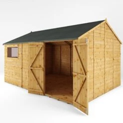 14' X 10' Mercia Shiplap Reverse Apex Workshop (4.2m X 3.2m) -Halls || Lifetime || Keter Sales si 001 004 0112 14x10 workshop render1 min