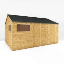 14' X 10' Mercia Shiplap Reverse Apex Workshop (4.2m X 3.2m) -Halls || Lifetime || Keter Sales si 001 004 0112 14x10 workshop render4 min