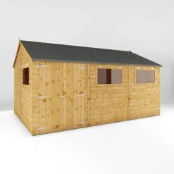 15' X 10' Mercia Shiplap Reverse Apex Workshop (4.5m X 3.2m) -Halls || Lifetime || Keter Sales si 001 004 0113 15x10 workshop render3 min