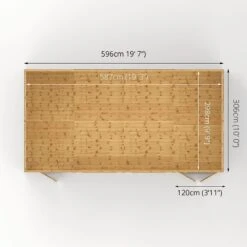 20' X 10' Mercia Shiplap Reverse Apex Workshop (6m X 3.2m) -Halls || Lifetime || Keter Sales si 001 004 0116 20x10 workshop drawing2 min