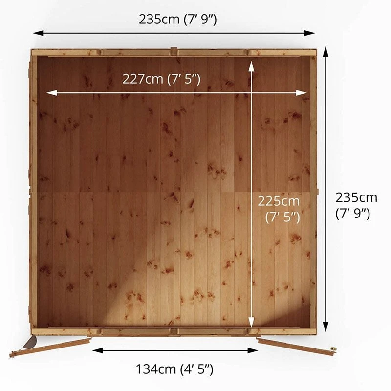 8' X 8' Mercia Shiplap Dutch Barn Shed (2.5m X 2.4m) 4 8' X 8' Mercia Shiplap Dutch Barn Shed (2.5m X 2.4m) - Image 4