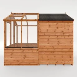 8'x6' (2.4x1.8m) Mercia Shiplap Wooden Apex Greenhouse Combi Shed -Halls || Lifetime || Keter Sales si 004 001 0024 8x6 mercia shiplap combi greenhouse render4 min 1