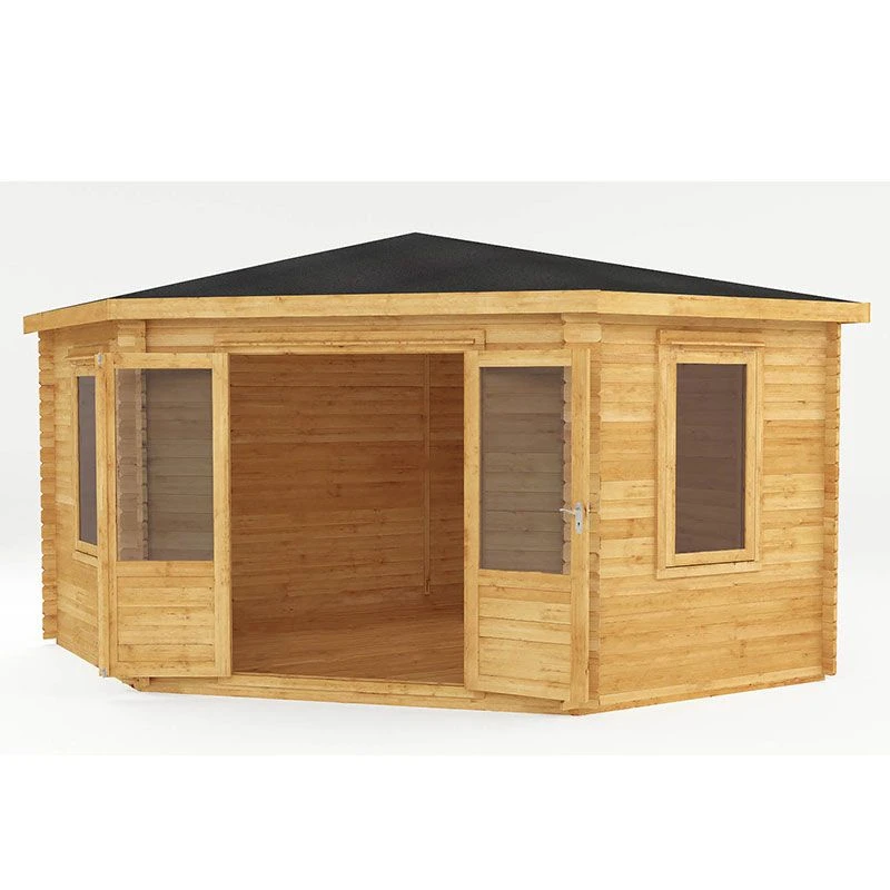Mercia 4m X 4m Corner Log Cabin (34mm) - Double Glazed 9 Mercia 4m X 4m Corner Log Cabin (34mm) - Double Glazed - Image 9