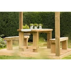 Forest Sleeper Wooden Garden Bench 4'x1' (1.2x0.2m) 6 Forest Sleeper Wooden Garden Bench 4'x1' (1.2x0.2m) -Halls || Lifetime || Keter Sales slbench12hd 3