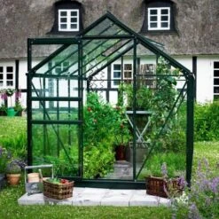 6'4 X 8'6 Green Frame Halls Popular 68 Small Greenhouse (1.93 X 2.57m) -Halls || Lifetime || Keter Sales so8101 02 1