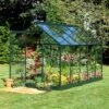 6'x10' Halls Green Frame Large Paned Toughened Glass Greenhouse (3.19x1.92m)