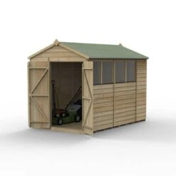 10' X 6' Forest Beckwood 25yr Guarantee Shiplap Pressure Treated Double Door Apex Wooden Shed (3.01m X 1.99m) -Halls || Lifetime || Keter Sales spa610dd4wm open 05.18.23