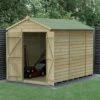 10' X 6' Forest Beckwood 25yr Guarantee Shiplap Pressure Treated Windowless Double Door Apex Wooden Shed (3.01m X 1.99m)