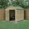 8' X 6' Forest Beckwood 25yr Guarantee Shiplap Pressure Treated Windowless Double Door Apex Wooden Shed (2.42m X 1.99m)