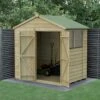 7' X 5' Forest Beckwood 25yr Guarantee Shiplap Pressure Treated Double Door Apex Wooden Shed (2.28m X 1.53m)