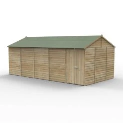 20' X 10' Forest Beckwood 25yr Guarantee Shiplap Pressure Treated Windowless Double Door Reverse Apex Wooden Shed (5.96m X 3.21m) -Halls || Lifetime || Keter Sales spr2010ddnwm closed 05.24.23 1