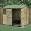 8' X 6' Forest Beckwood 25yr Guarantee Shiplap Pressure Treated Double Door Reverse Apex Wooden Shed (2.42m X 1.99m)