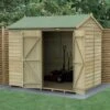 8' X 6' Forest Beckwood 25yr Guarantee Shiplap Pressure Treated Windowless Double Door Reverse Apex Wooden Shed (2.42m X 1.99m)