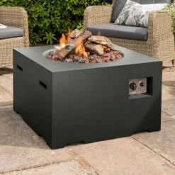 Happy Cocoon Black Square Gas Patio Heater