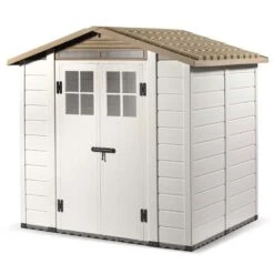 6'6 X 5'4 Shire Tuscany Evo 200 Apex Plastic Double Door Shed (2.02m X 1.62m) -Halls || Lifetime || Keter Sales tevo2002pvc 1aa 6x5 shire tuscany evo 200 cutout1 min