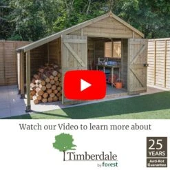 7' X 5' Forest Timberdale 25yr Guarantee Tongue & Groove Pressure Treated Pent Shed (2.24m X 1.7m) -Halls || Lifetime || Keter Sales timberdale video thumbnail image 1 1 2