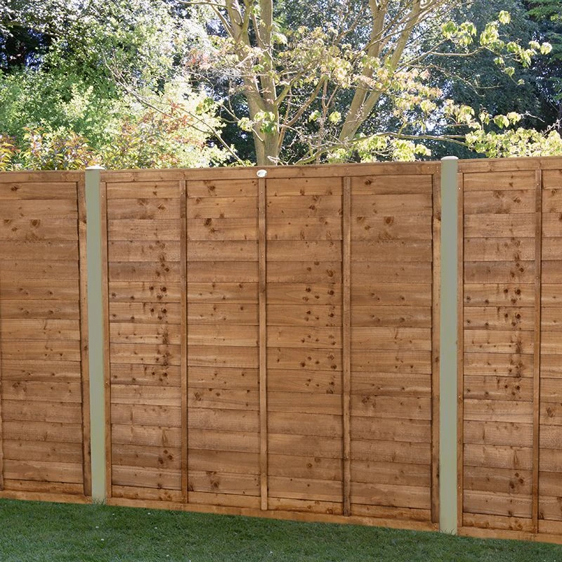 Forest 6' X 5'6 Brown Pressure Treated Super Lap Fence Panel (1.83m X 1.68m) 1 Forest 6' X 5'6 Brown Pressure Treated Super Lap Fence Panel (1.83m X 1.68m)