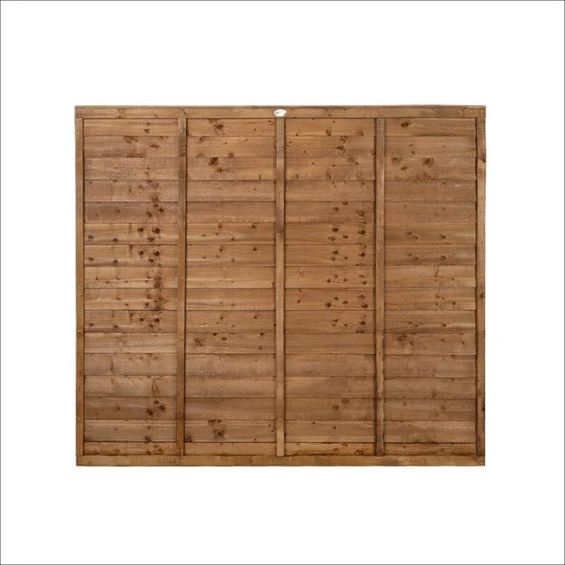 Forest 6' X 5'6 Brown Pressure Treated Super Lap Fence Panel (1.83m X 1.68m) 4 Forest 6' X 5'6 Brown Pressure Treated Super Lap Fence Panel (1.83m X 1.68m) - Image 4