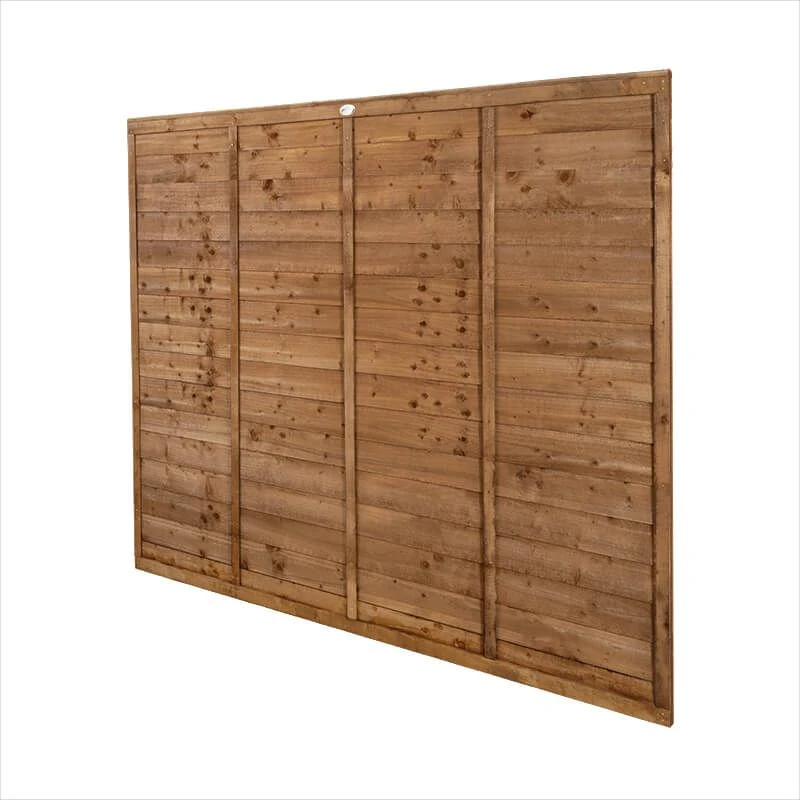 Forest 6' X 5'6 Brown Pressure Treated Super Lap Fence Panel (1.83m X 1.68m) 3 Forest 6' X 5'6 Brown Pressure Treated Super Lap Fence Panel (1.83m X 1.68m) - Image 3