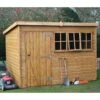 10' X 8' Traditional Heavy Duty Shiplap Pent Wooden Shed (3.05m X 2.44m)