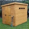 8' X 6' Traditional Shiplap Pent Security Wooden Garden Shed (2.44m X 1.83m)