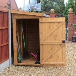 9' X 3' Traditional Shiplap Pent Wooden Garden Tool Storage Shed (2.74m X 0.91m) -Halls || Lifetime || Keter Sales tra93too 01 min