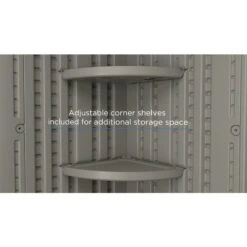 8' X 13' Suncast New Tremont Two Apex Roof Plastic Garden Storage Shed (2.43m X 4.03m) -Halls || Lifetime || Keter Sales tremont corner shelves 1