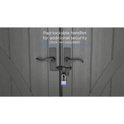 8' X 13' Suncast New Tremont Two Apex Roof Plastic Garden Storage Shed (2.43m X 4.03m) -Halls || Lifetime || Keter Sales tremont padlockable 1