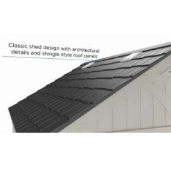 8' X 13' Suncast New Tremont Two Apex Roof Plastic Garden Storage Shed (2.43m X 4.03m) -Halls || Lifetime || Keter Sales tremont shingle roof 1
