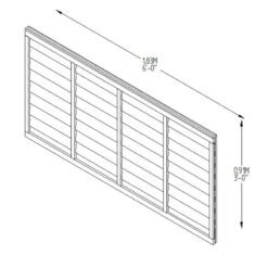 Forest 6' X 3' Pressure Treated Lap Fence Panel (1.83m X 0.91m) 7 Forest 6' X 3' Pressure Treated Lap Fence Panel (1.83m X 0.91m) -Halls || Lifetime || Keter Sales tsuper63ptr pressure treated superlap panel 0 91m drawing