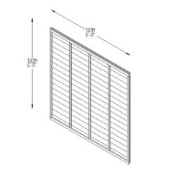 Forest 6' X 6' Pressure Treated Lap Fence Panel (1.83m X 1.83m) -Halls || Lifetime || Keter Sales tsuper66ptr pressure treated superlap panel 1 83m drawing