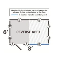 8' X 6' Forest 4Life 25yr Guarantee Overlap Pressure Treated Reverse Apex Wooden Shed (2.42m X 1.99m) -Halls || Lifetime || Keter Sales updated image 3