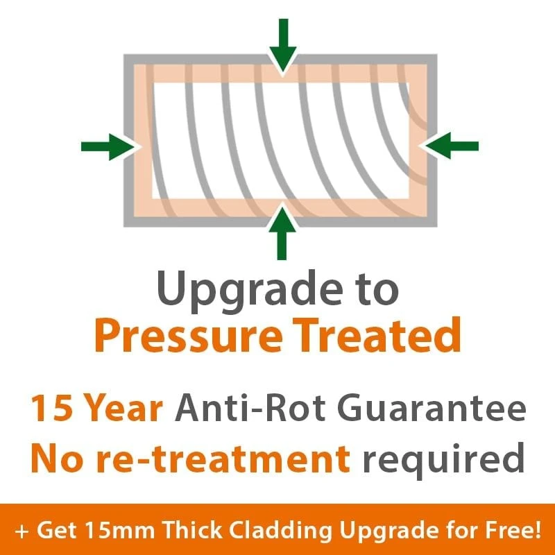 10' X 6' Traditional Heavy Duty Shiplap Pent Wooden Garden Shed (3.05m X 1.83m) 5 10' X 6' Traditional Heavy Duty Shiplap Pent Wooden Garden Shed (3.05m X 1.83m) - Image 5