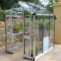 Halls || Lifetime || Keter Sales 28 4' X 6' Halls Cotswold Birdlip Small Greenhouse With Toughened Glass (1.47m X 1.94m)