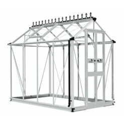 4' X 8' Halls Cotswold Birdlip Small Greenhouse With Toughened Glass (1.47m X 2.56m) -Halls || Lifetime || Keter Sales v01584 eden birdlip 4x8 small greenhouse cutout min