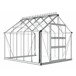 8' X 10' Halls Cotswold Blockley Greenhouse With Toughened Glass (2.56m X 3.17m) -Halls || Lifetime || Keter Sales v01620 eden blockley 8x10 greenhouse cutout min