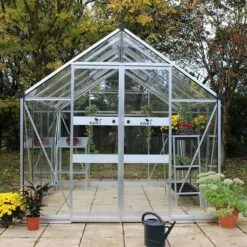 8' X 10' Halls Cotswold Blockley Greenhouse With Toughened Glass (2.56m X 3.17m) -Halls || Lifetime || Keter Sales v01620 eden blockley 8x10 greenhouse no2 min