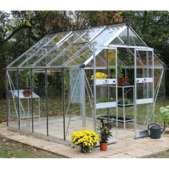 8' X 10' Halls Cotswold Blockley Greenhouse With Toughened Glass (2.56m X 3.17m) -Halls || Lifetime || Keter Sales v01620 eden blockley 8x10 greenhouse no3 min